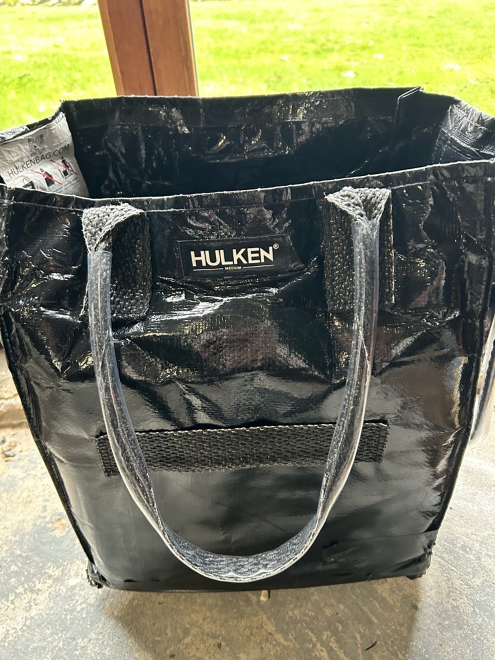 HULKEN Original | Black Glossy Tote Bag | Original Large